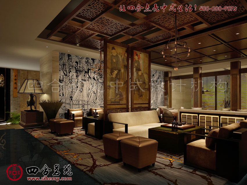 古典藝術充溢其間 豪華茶樓裝修設計欣賞